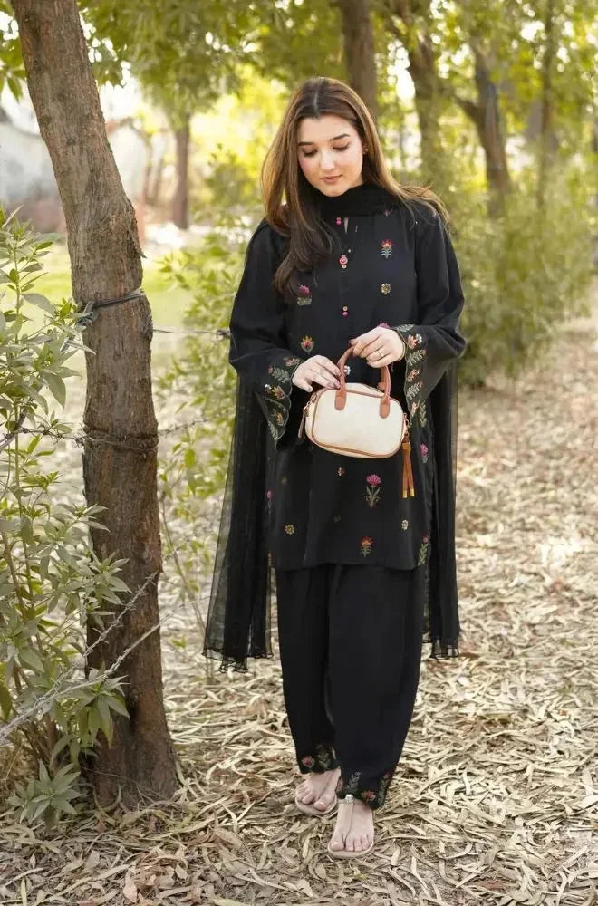 Mala | Embroidered Cotton 3-Piece