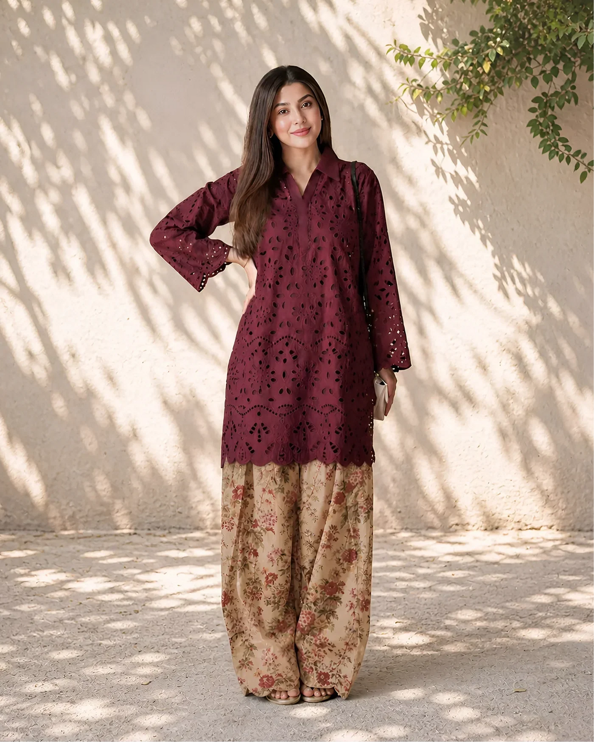 Arisha embroidered cotton 2-piece by NAAZPOSH