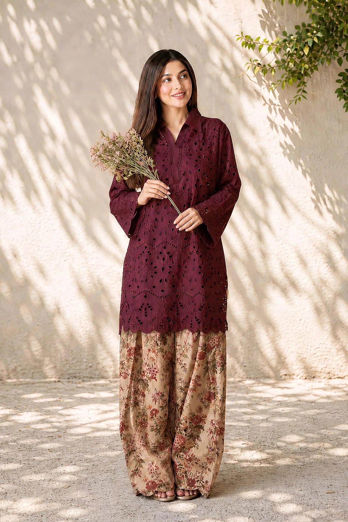Arisha embroidered cotton 2-piece by NAAZPOSH