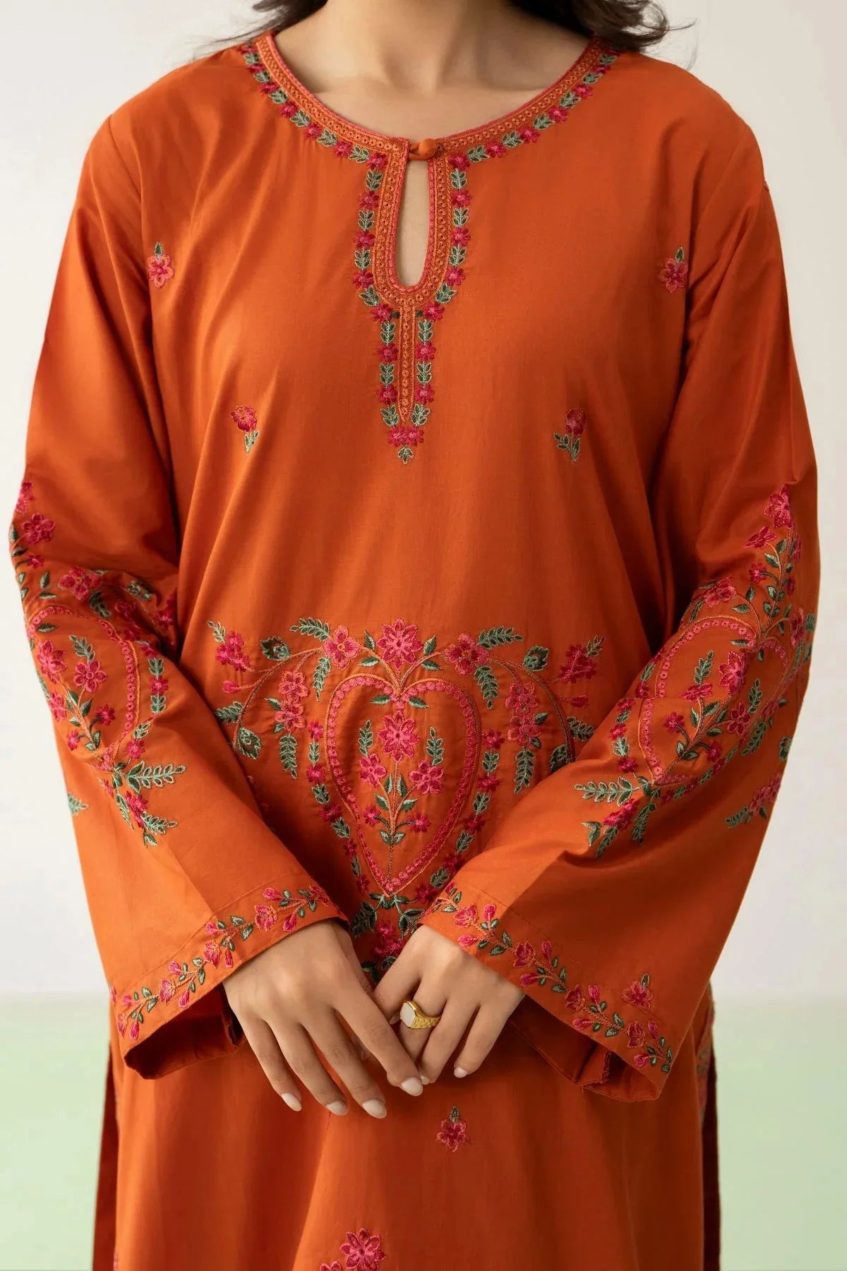 Zimal embroidered dhanak 3-piece by NAAZPOSH