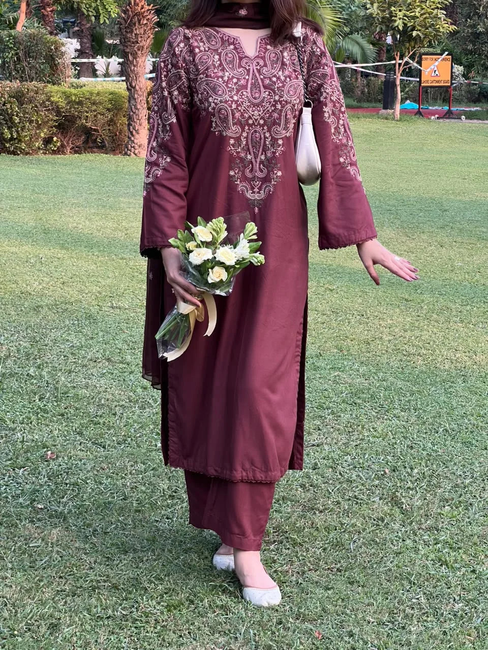 Samra dhanak 3-piece by NAAZPOSH