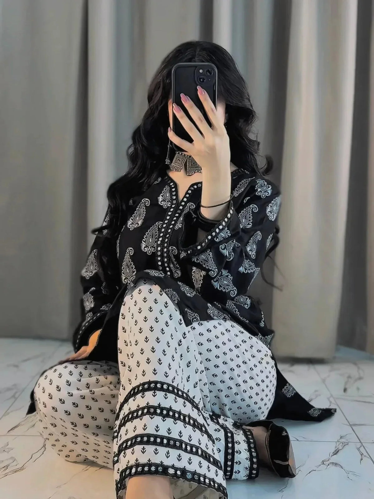 Gull cotton stitched suit by NAAZPOSH