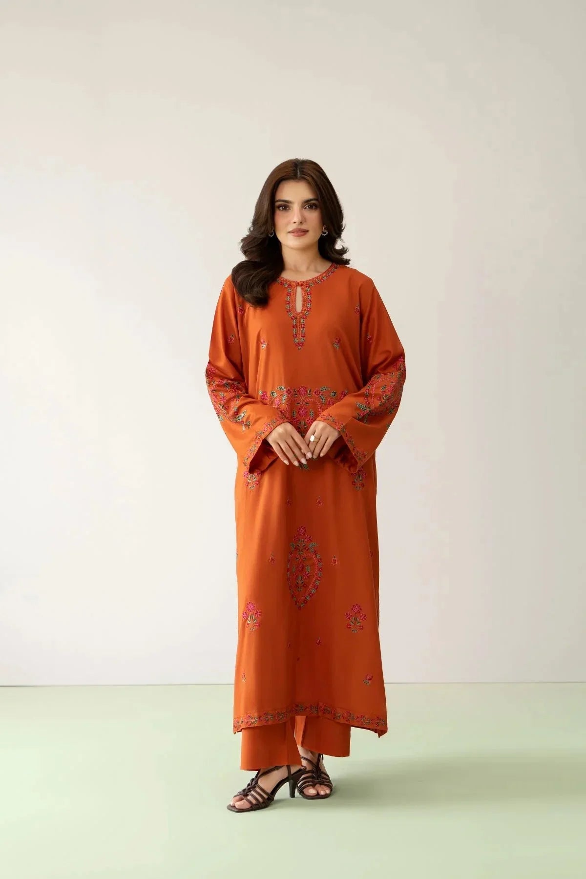 Zimal embroidered dhanak 3-piece by NAAZPOSH