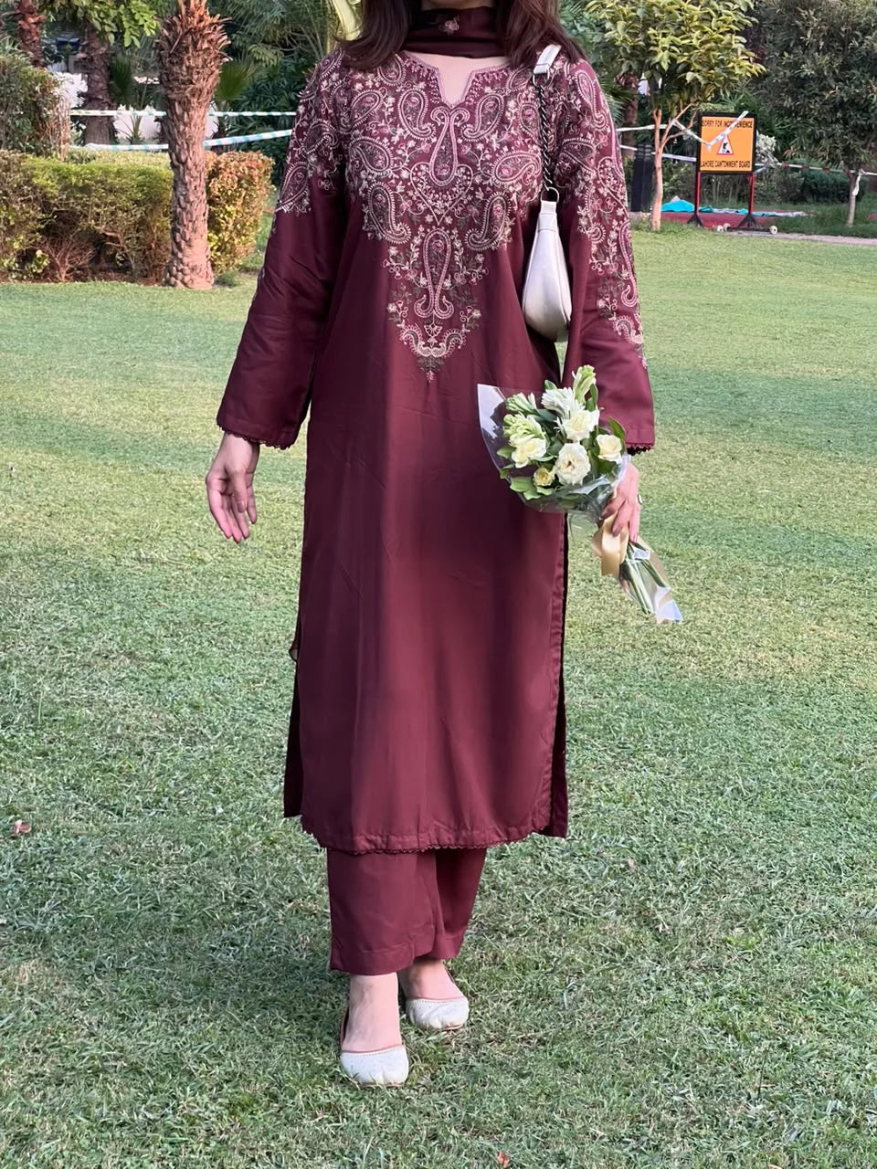 Samra dhanak 3-piece by NAAZPOSH