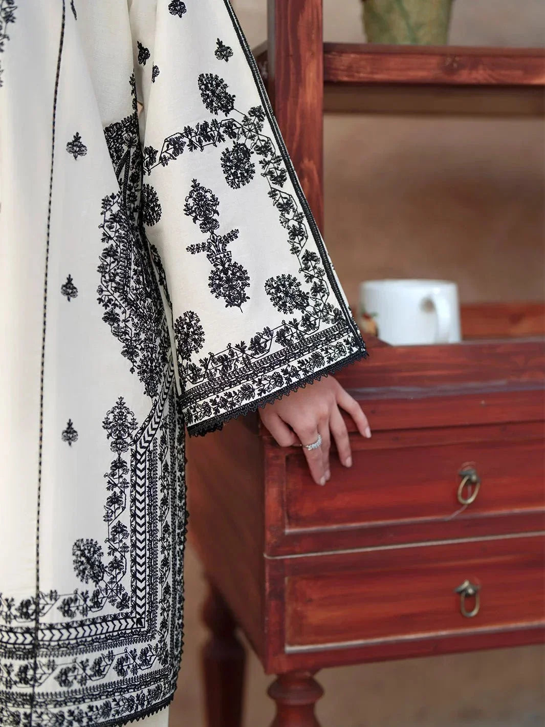 Lumi embroidered cotton 3-piece by NAAZPOSH