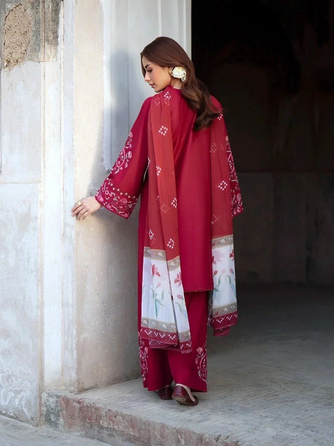 Rang Mehal embroidered cotton 3-piece by NAAZPOSH