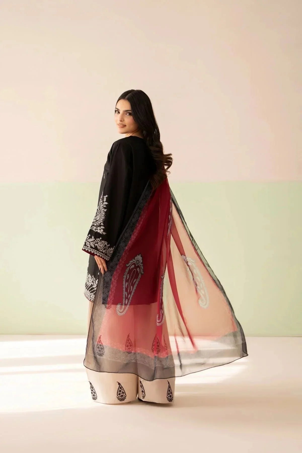 Black Coco embroidered lawn 3-piece by NAAZPOSH