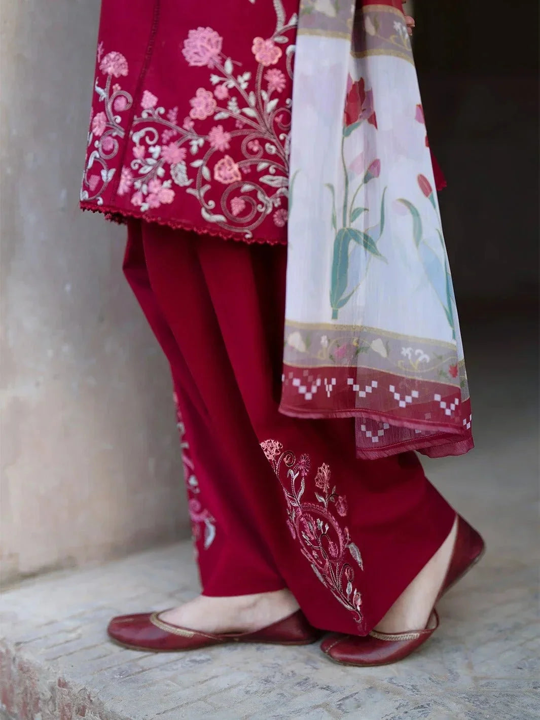 Rang Mehal embroidered cotton 3-piece by NAAZPOSH