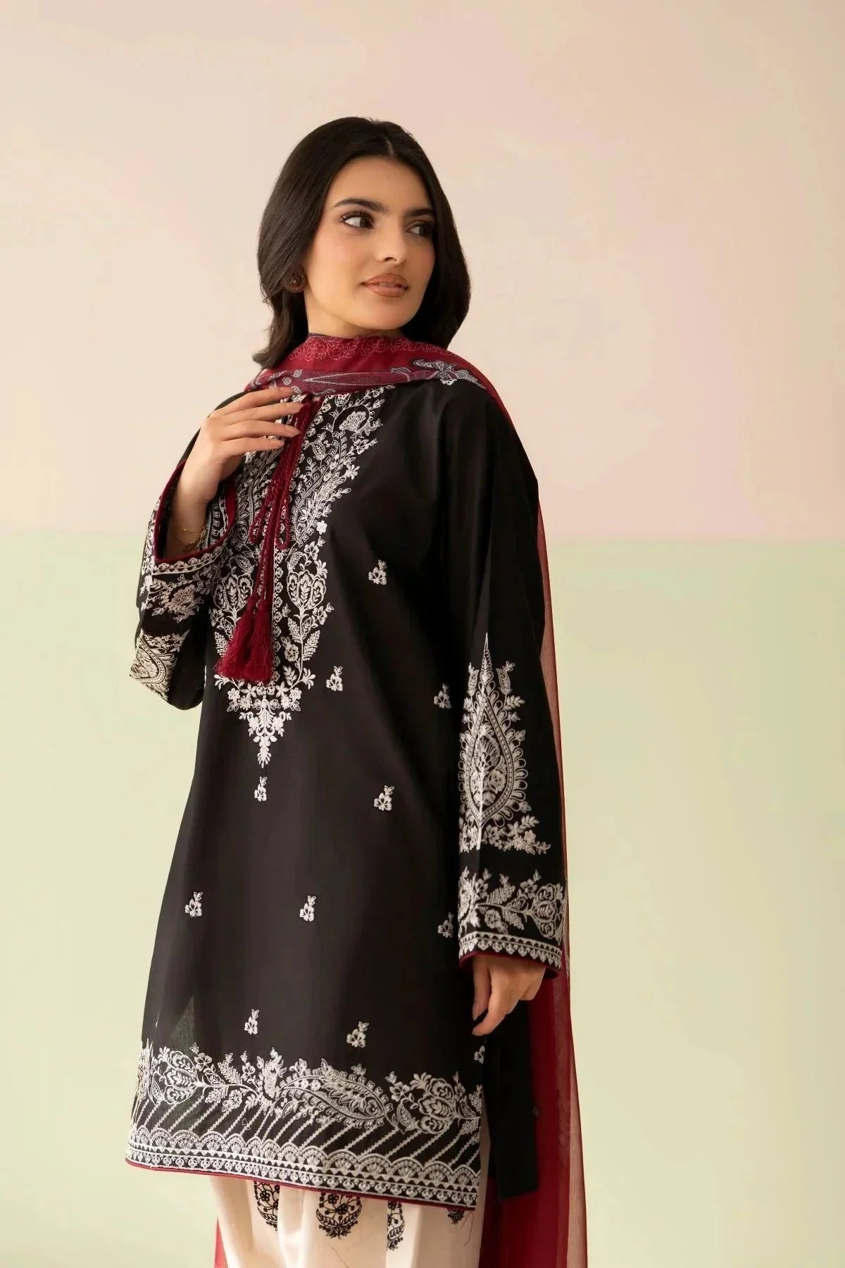 Black Coco embroidered lawn 3-piece by NAAZPOSH