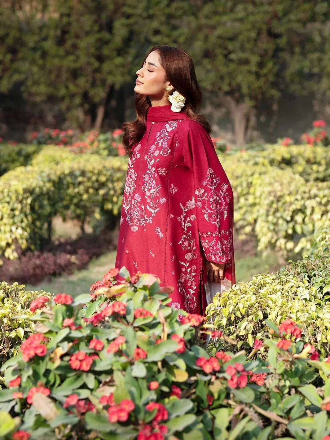 Rang Mehal embroidered cotton 3-piece by NAAZPOSH