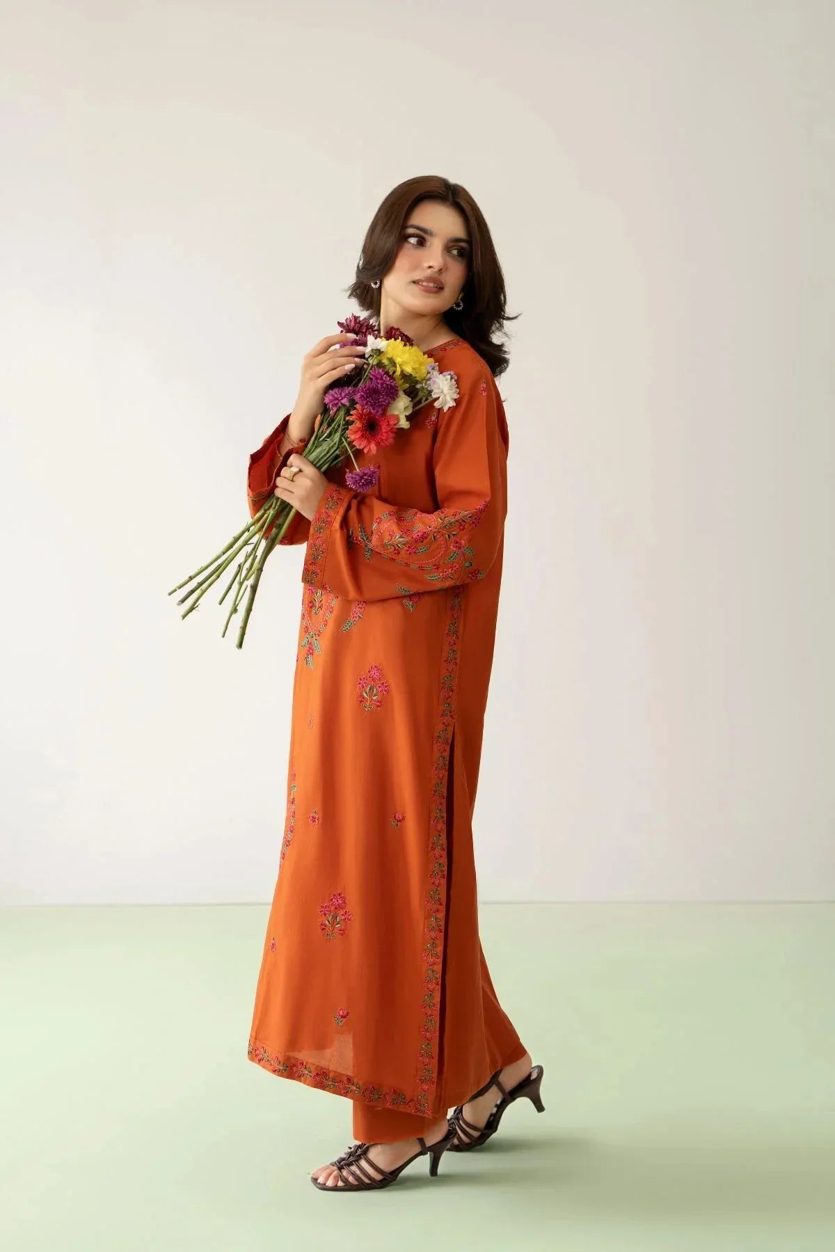 Zimal embroidered dhanak 3-piece by NAAZPOSH