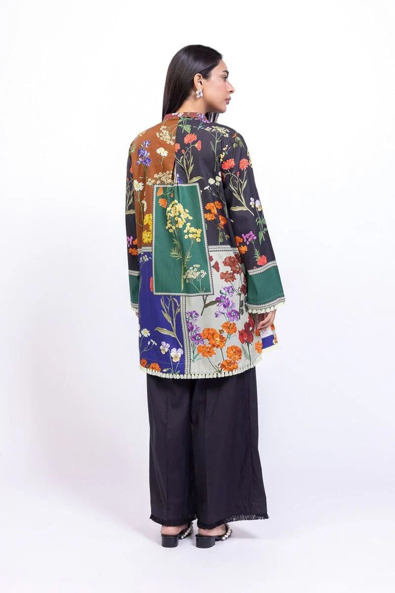 Bloom printed silk stitched suit by NAAZPOSH