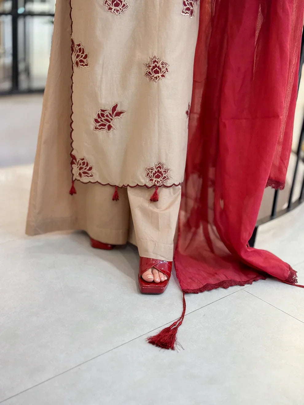 Zarmina embroidered cotton 3-piece by NAAZPOSH