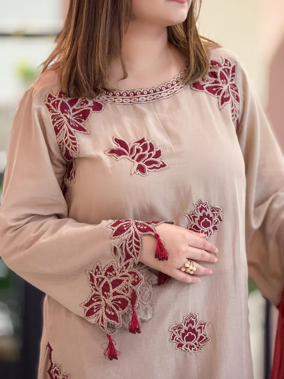 Zarmina embroidered cotton 3-piece by NAAZPOSH