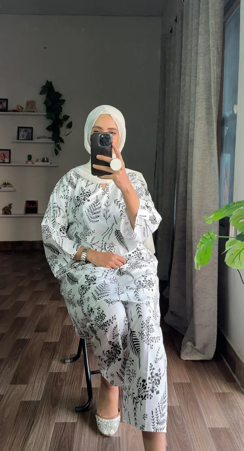Flora Leaf | Printed Linen 2-Piece