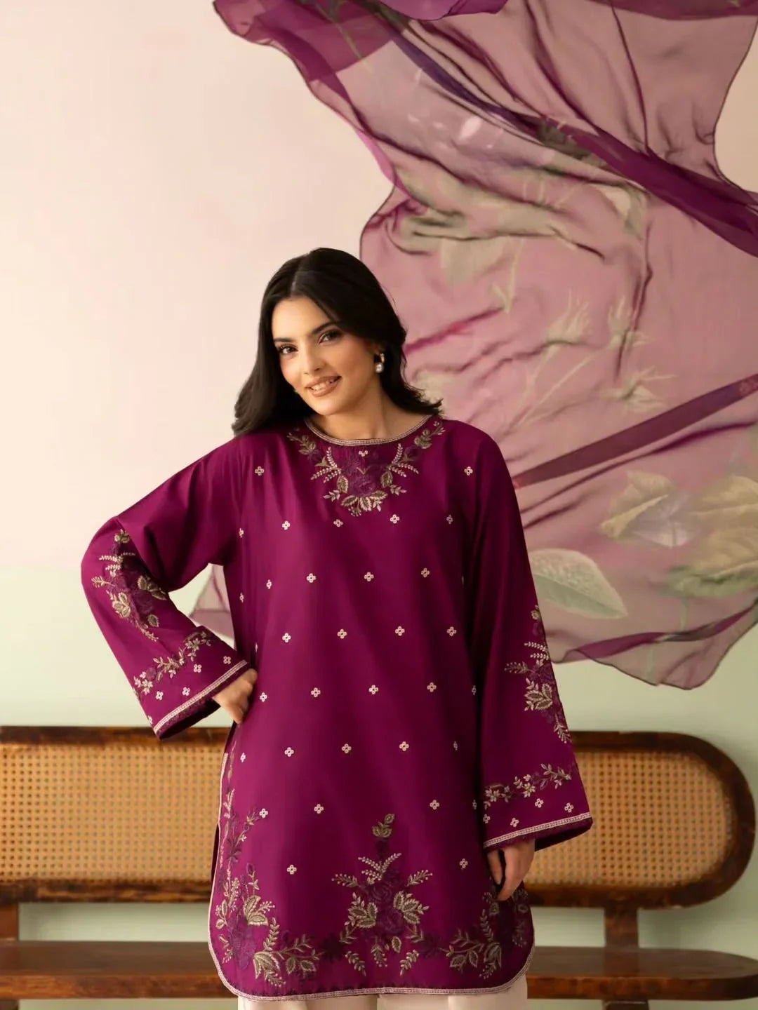 Maham embroidered cotton 3-piece by NAAZPOSH