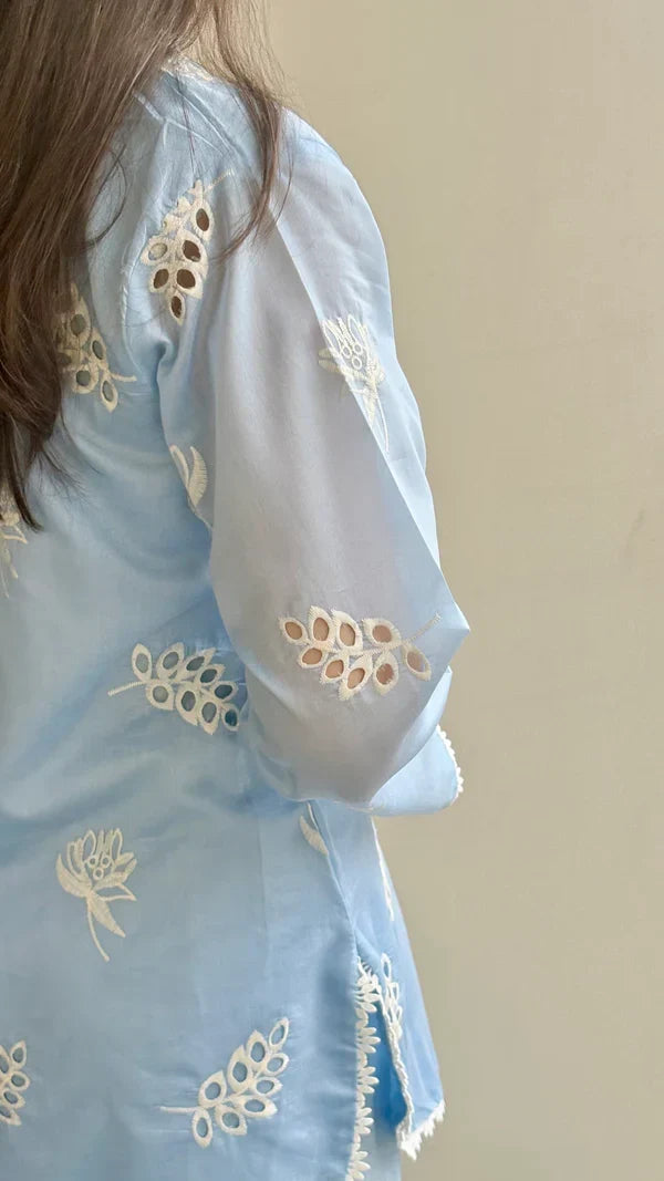 Soft Chikankari cotton 3-piece by NAAZPOSH