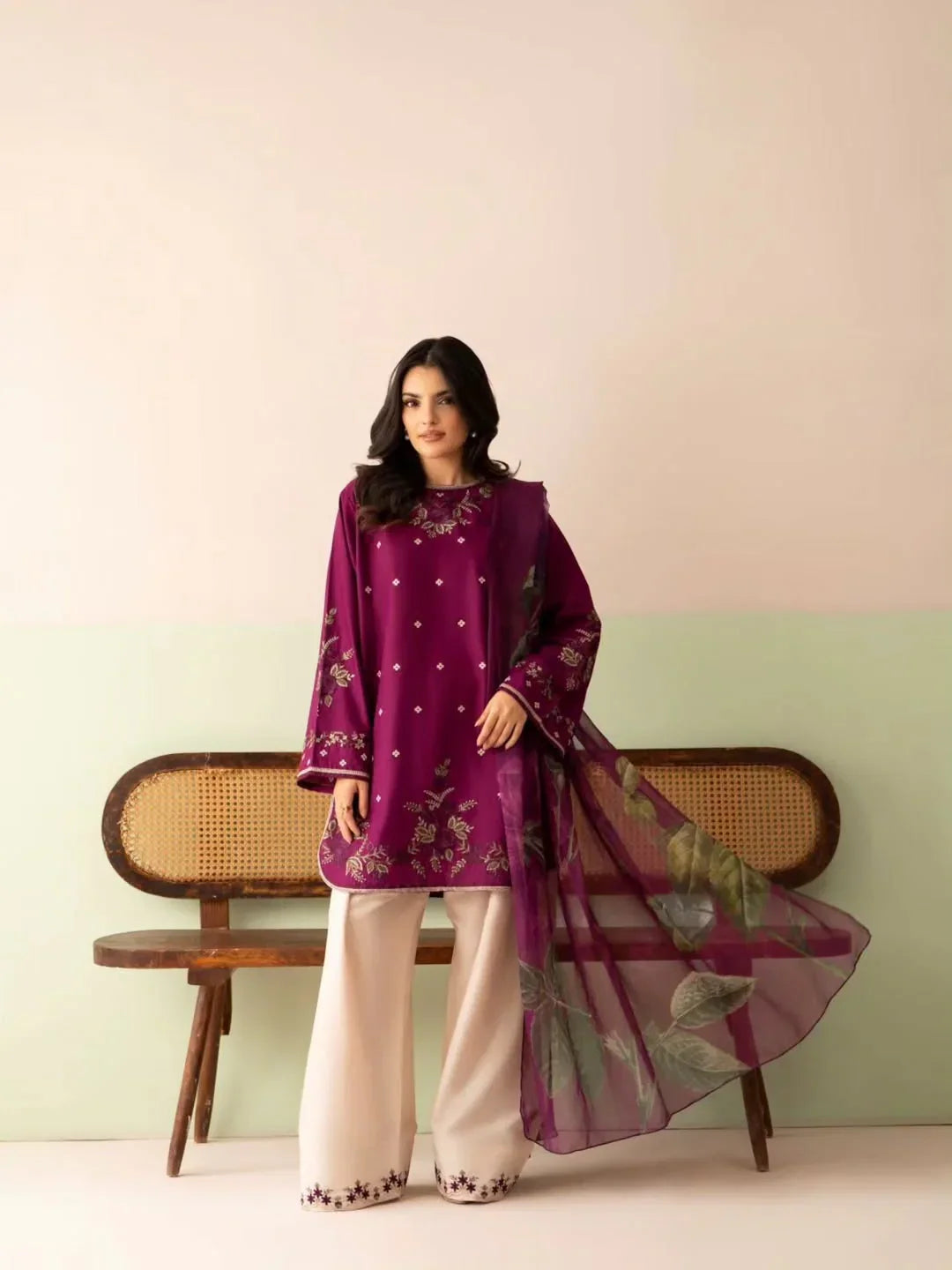 Maham embroidered cotton 3-piece by NAAZPOSH