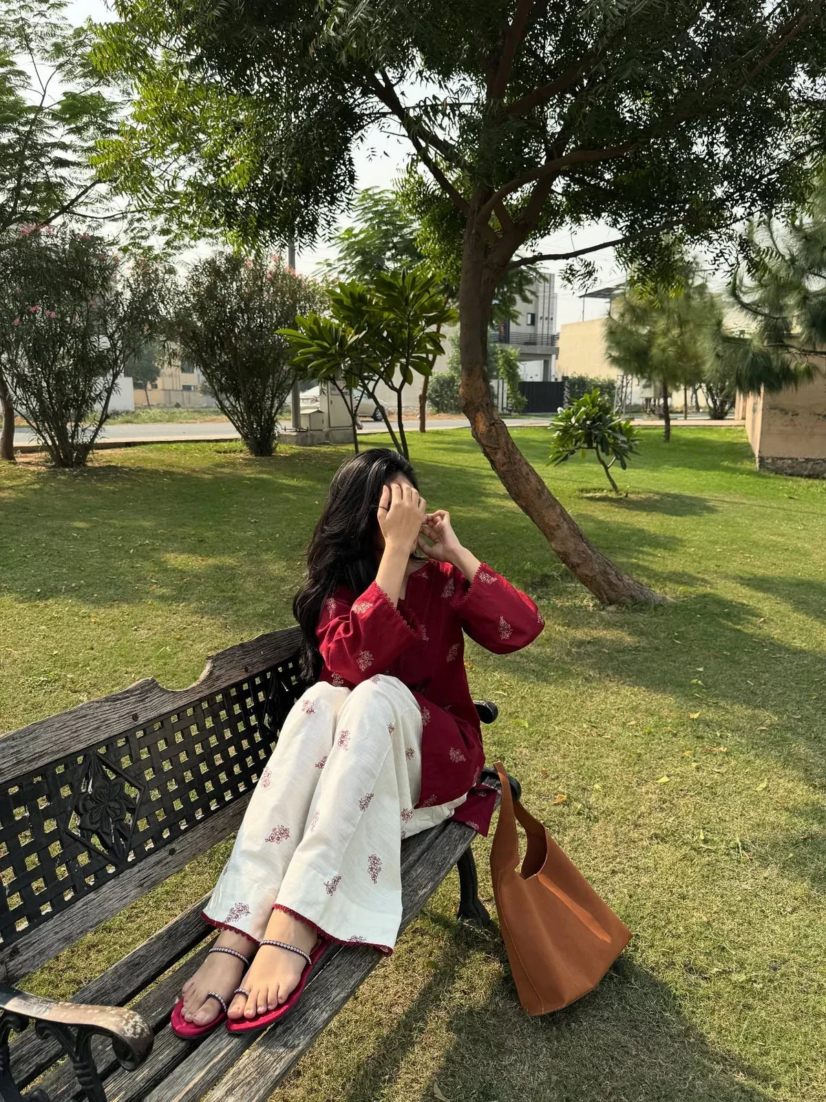 Sunshine embroidered cotton 2-piece by NAAZPOSH