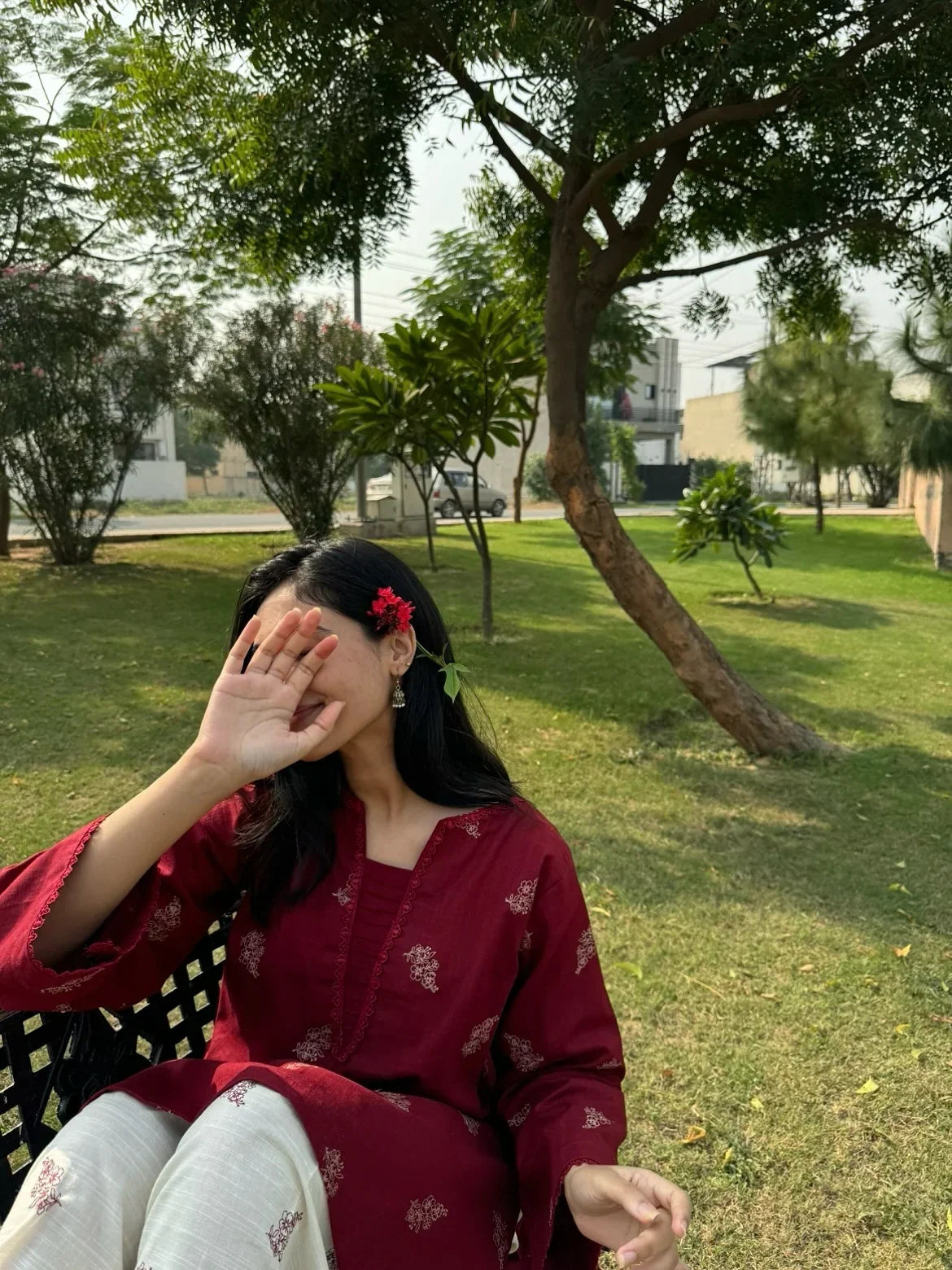 Sunshine embroidered cotton 2-piece by NAAZPOSH