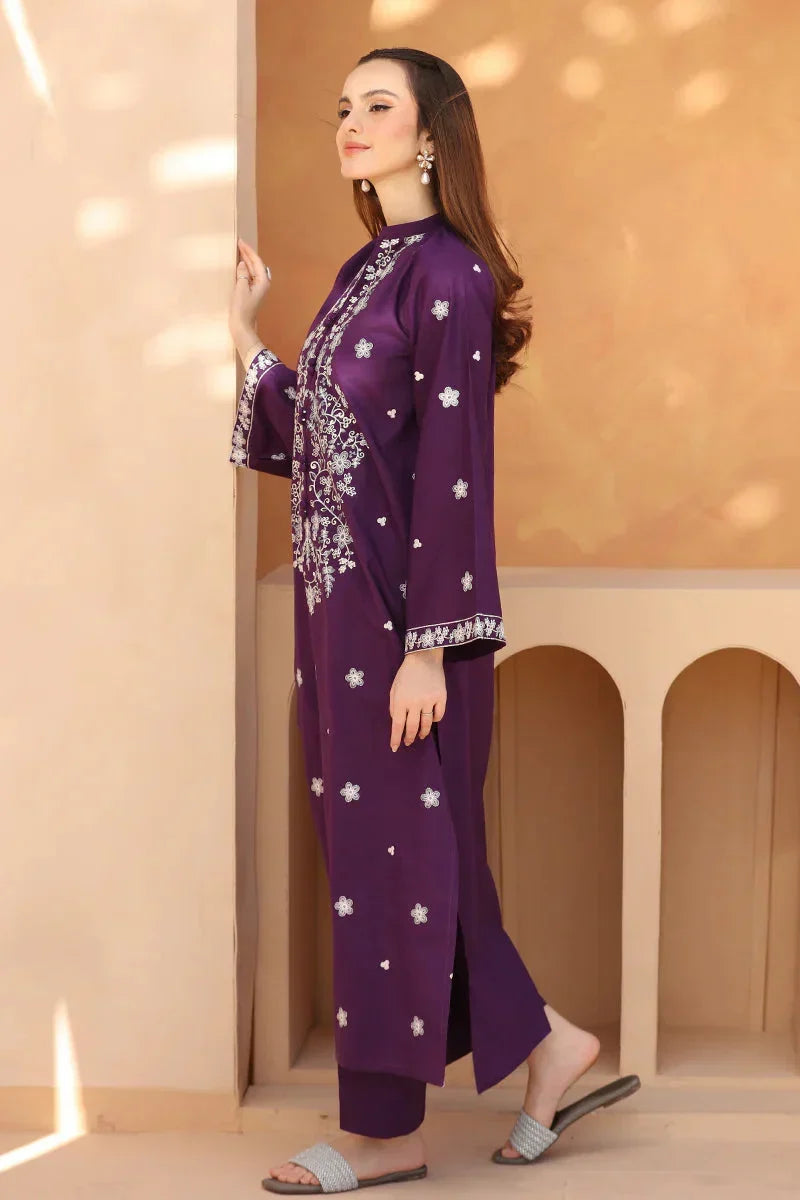 Roman embroidered linen 2-piece by NAAZPOSH