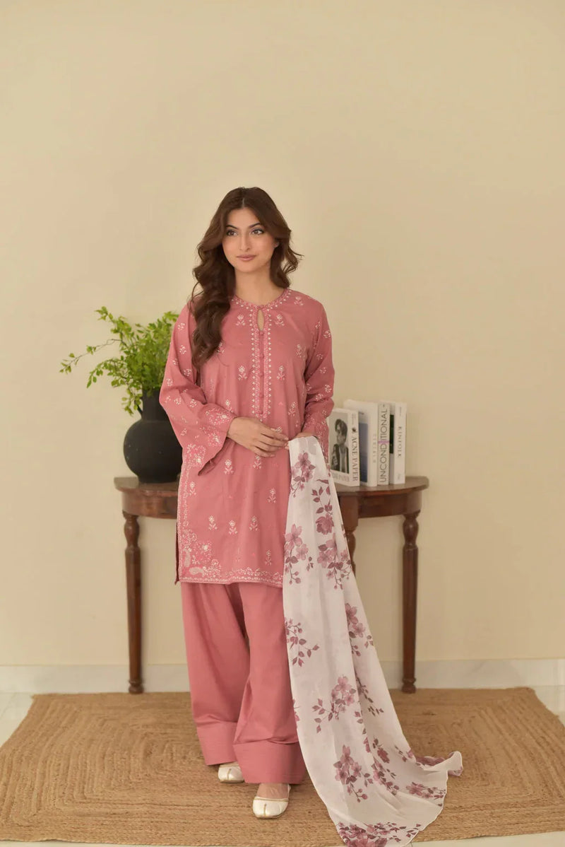 Maya | Embroidered Cotton 3-Piece