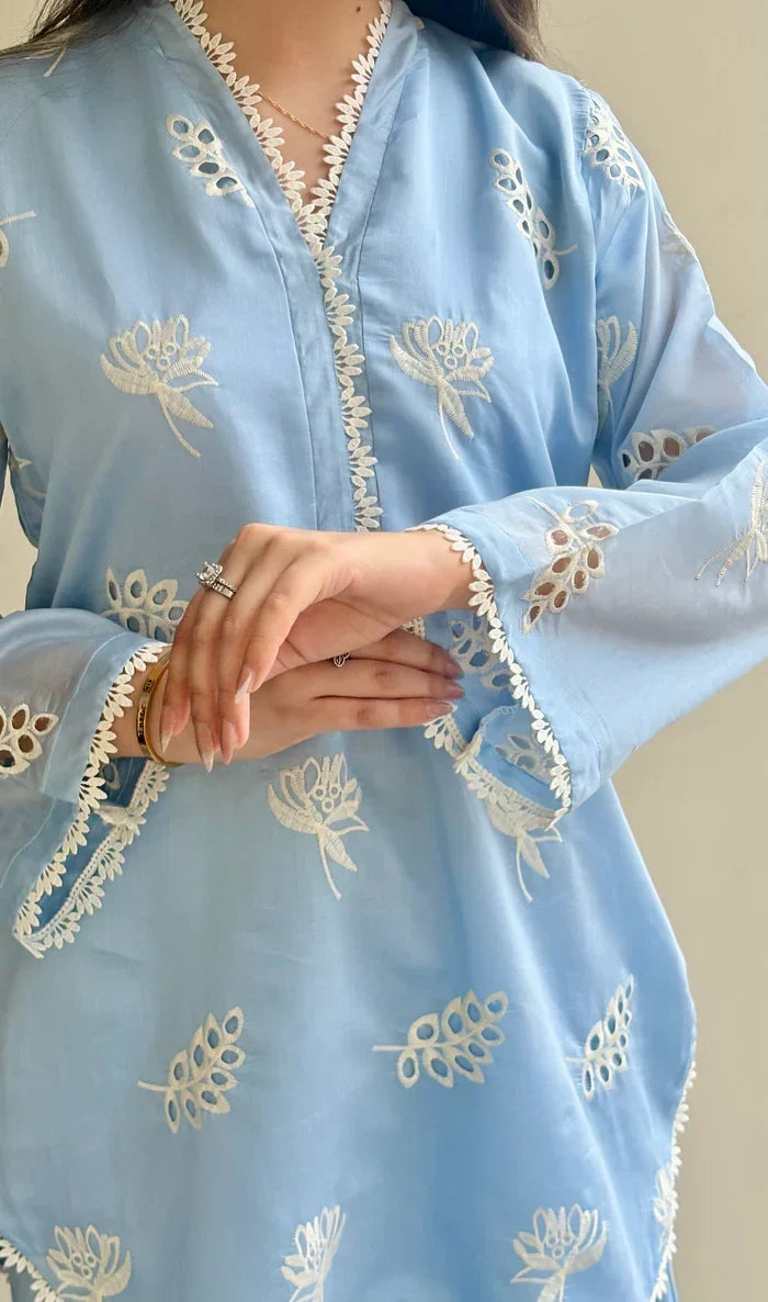 Soft Chikankari cotton 3-piece by NAAZPOSH