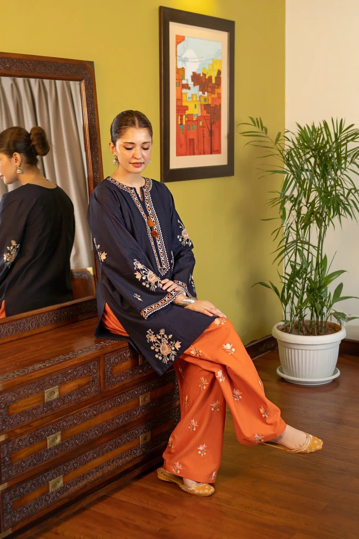Sleek cotton stitched suit by NAAZPOSH
