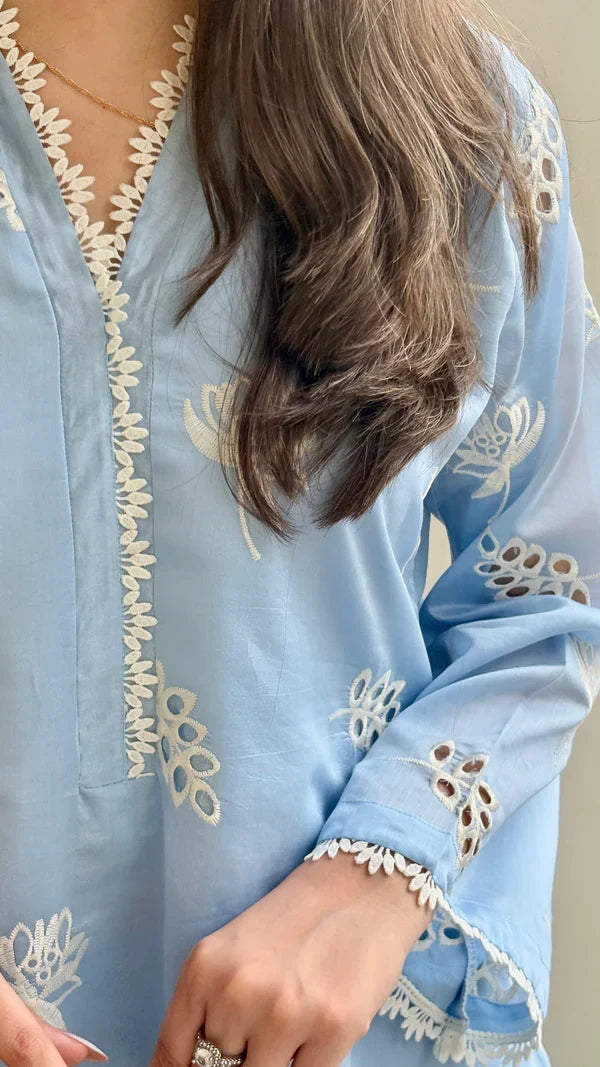 Soft Chikankari cotton 3-piece by NAAZPOSH