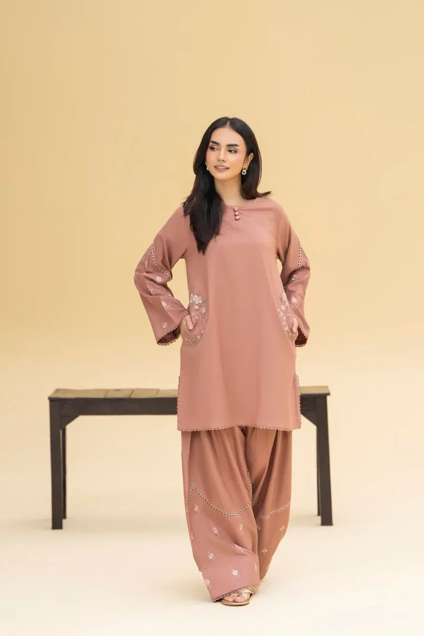 Hazel embroidered cotton 2-piece by NAAZPOSH