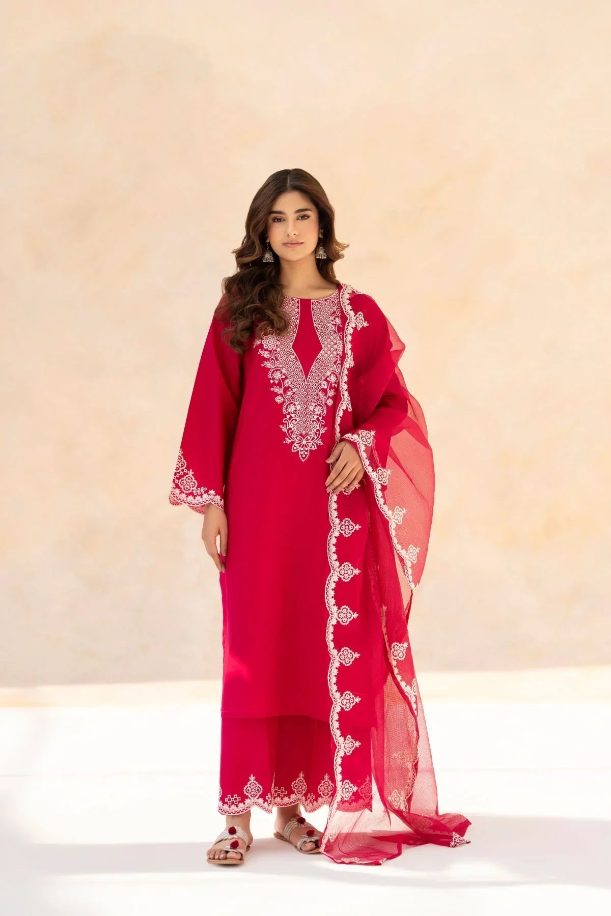 Mehtab embroidered cotton 3-piece by NAAZPOSH