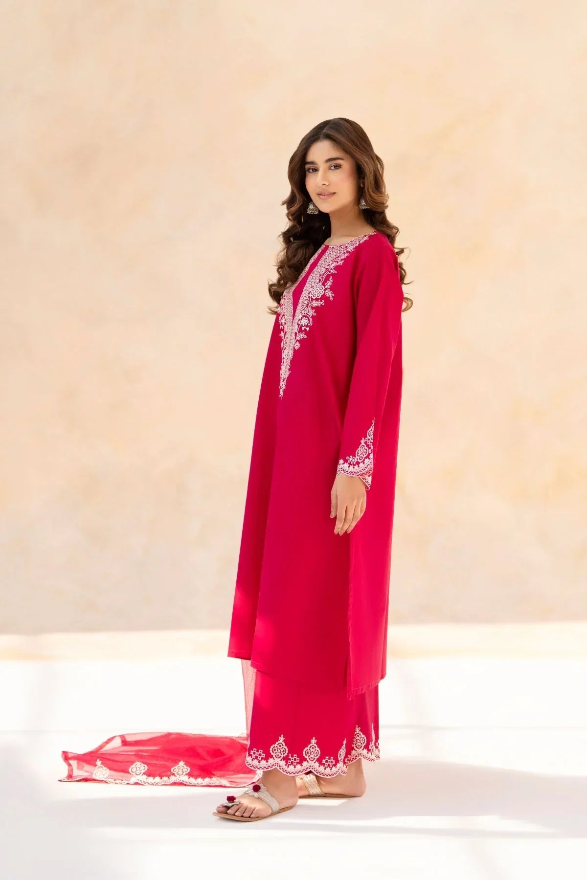 Mehtab embroidered cotton 3-piece by NAAZPOSH
