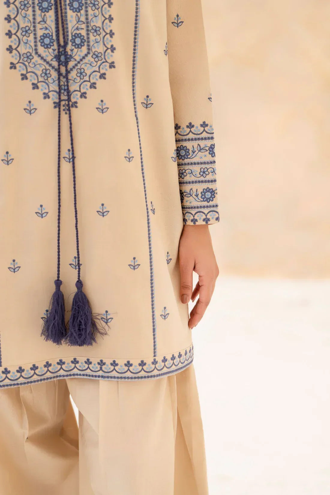 Ghazal embroidered cotton 3-piece by NAAZPOSH