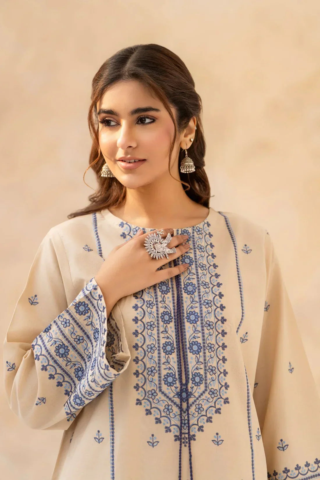 Ghazal embroidered cotton 3-piece by NAAZPOSH