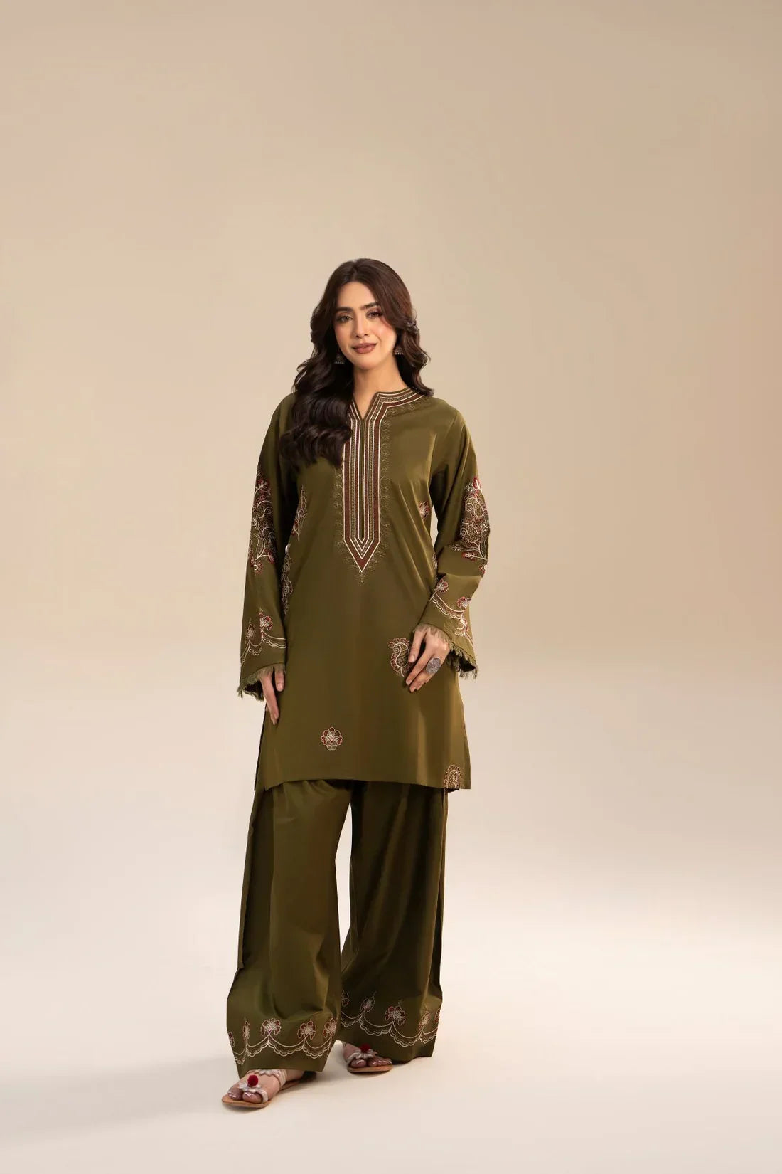 Zeena embroidered cotton 2-piece by NAAZPOSH