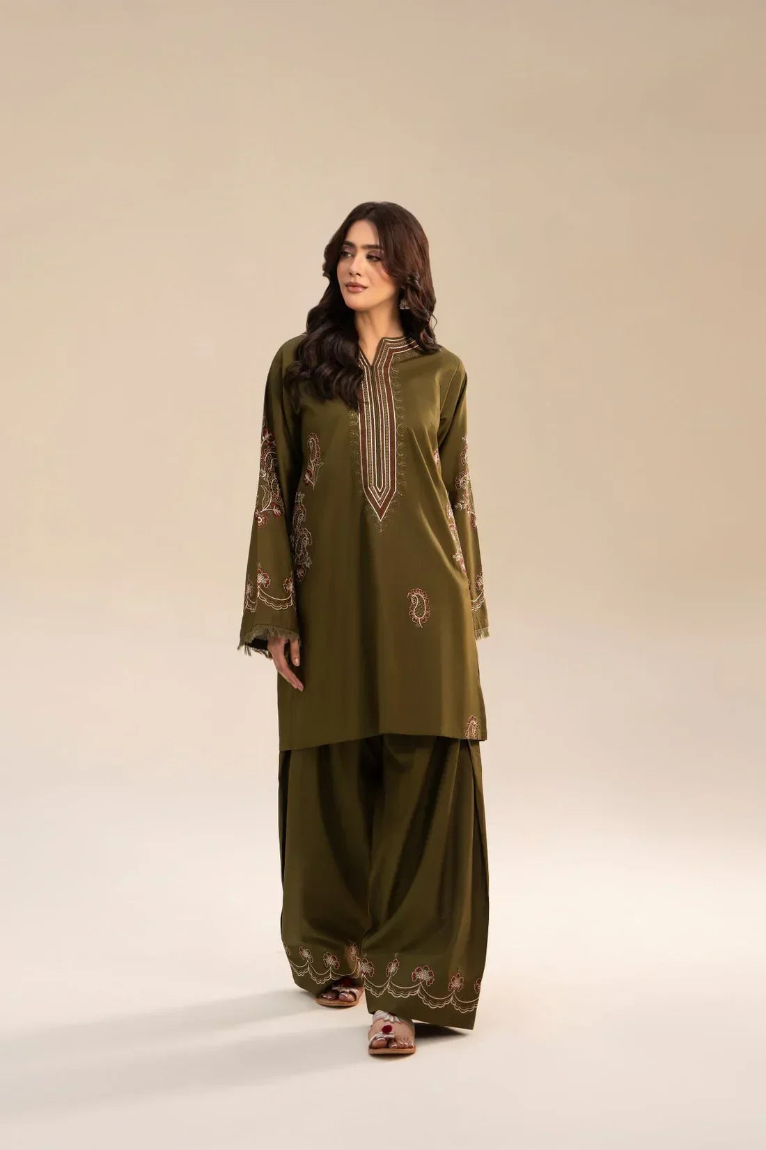Zeena embroidered cotton 2-piece by NAAZPOSH