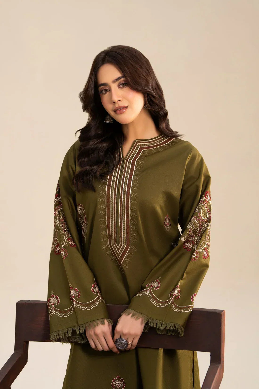 Zeena embroidered cotton 2-piece by NAAZPOSH