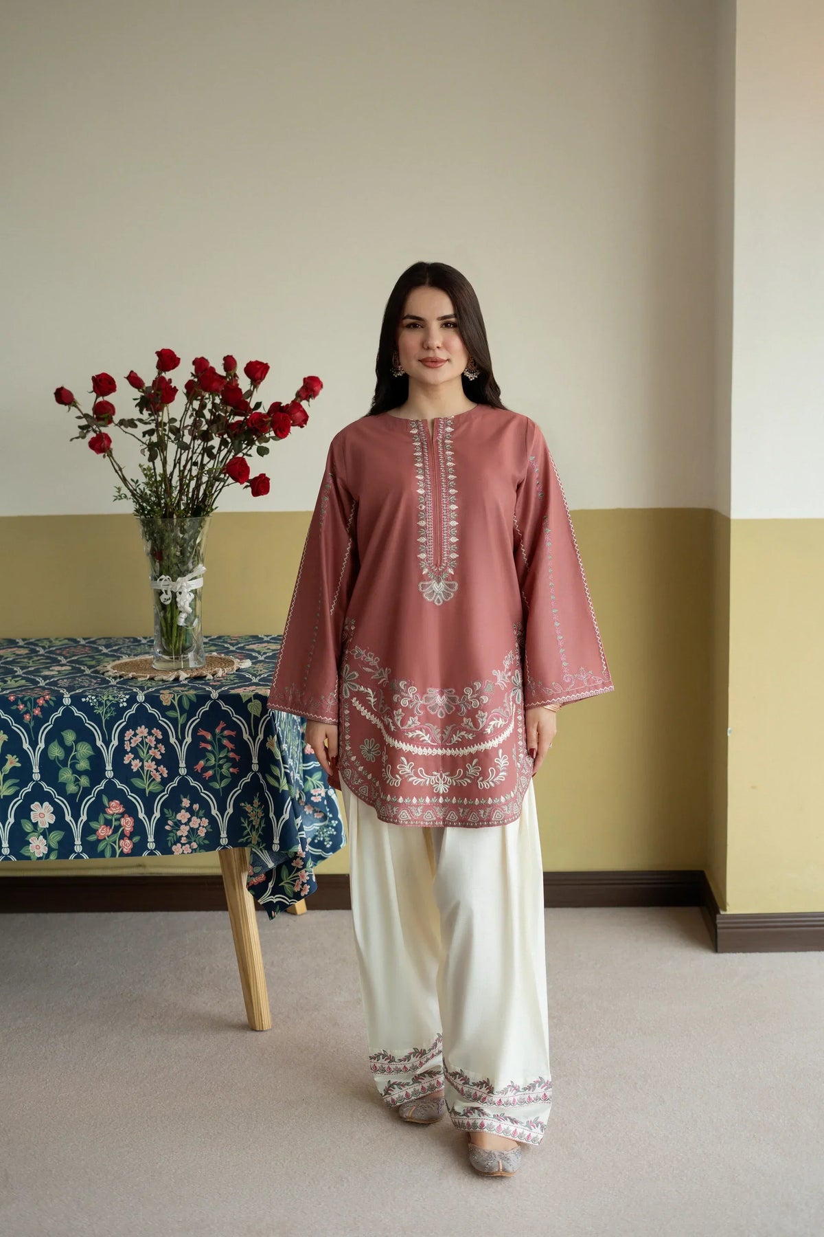 Maheen printed cotton stitched suit by NAAZPOSH