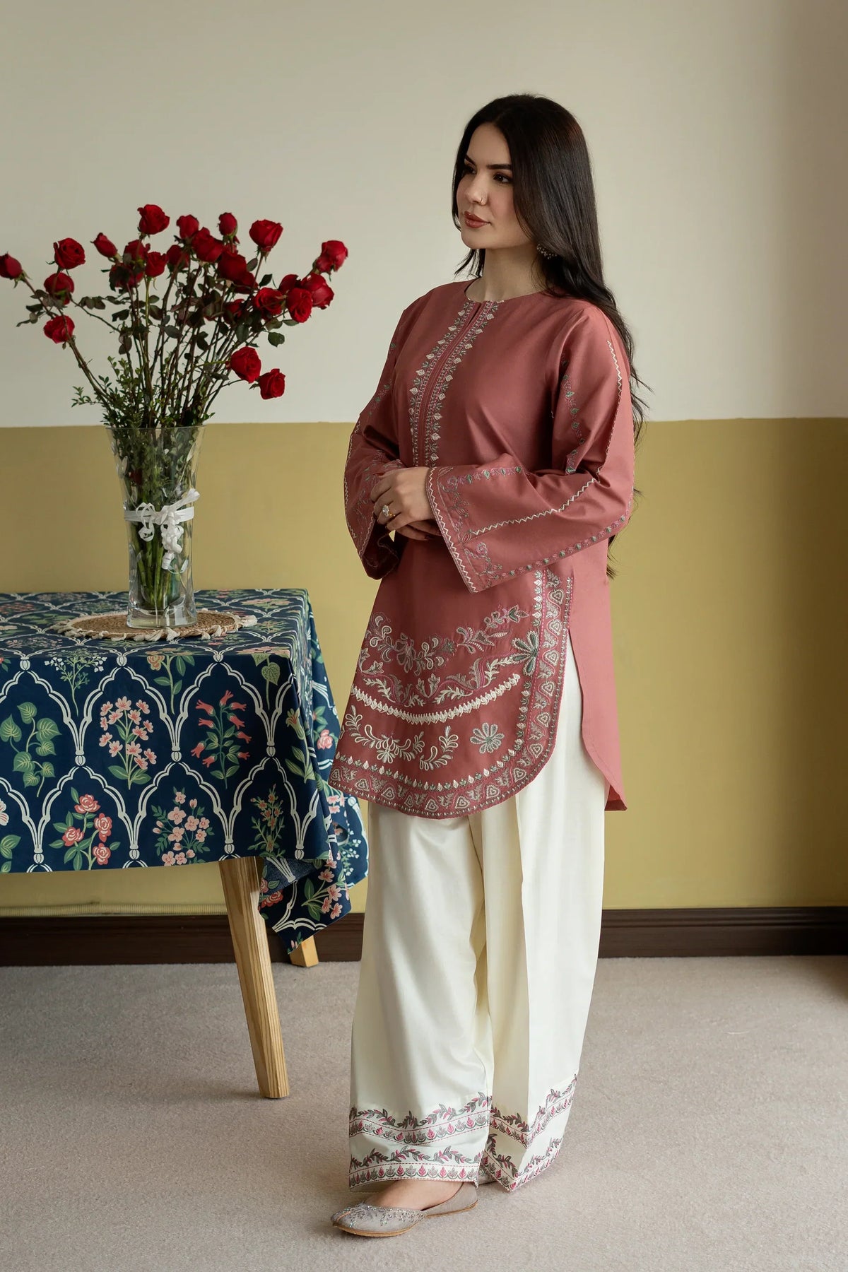 Maheen printed cotton stitched suit by NAAZPOSH