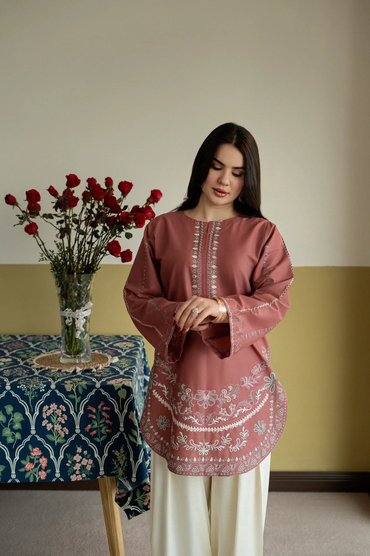 Maheen printed cotton stitched suit by NAAZPOSH