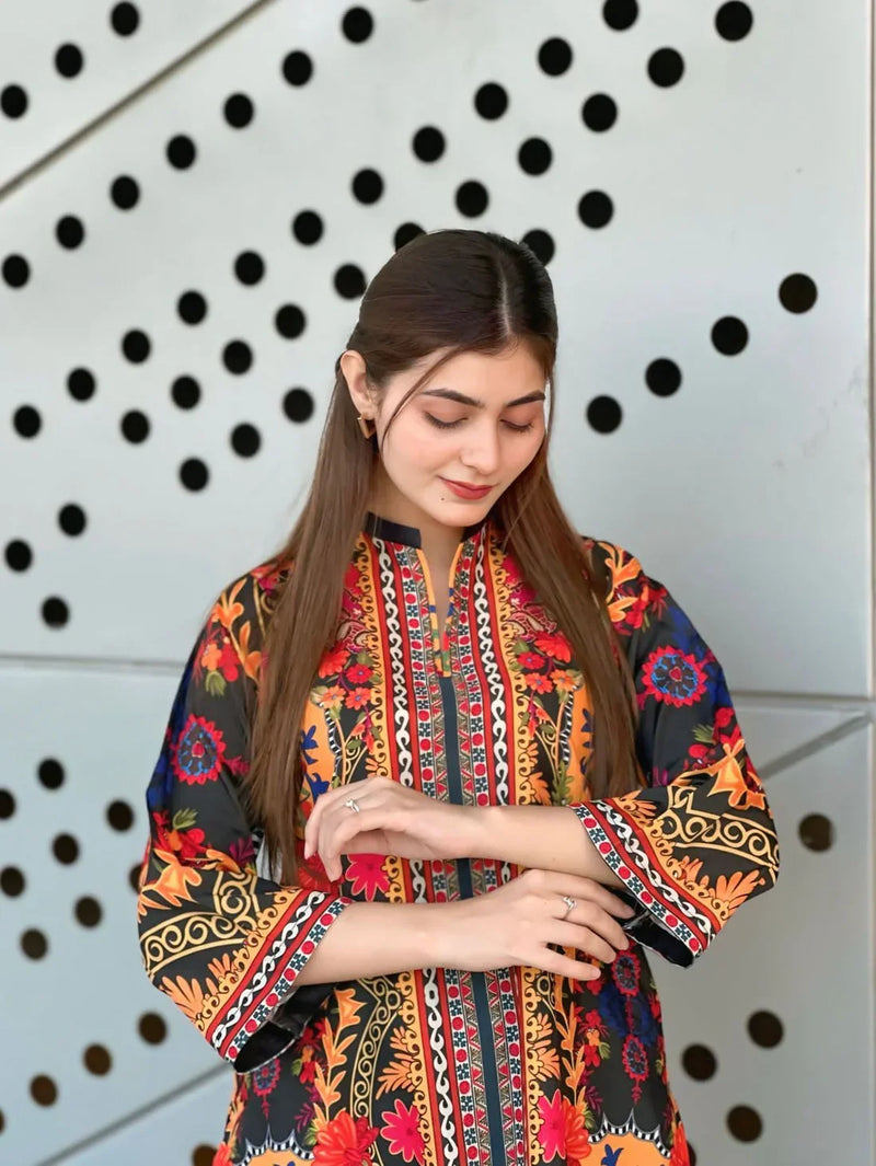 Kehkashan | Printed Silk 2-Piece