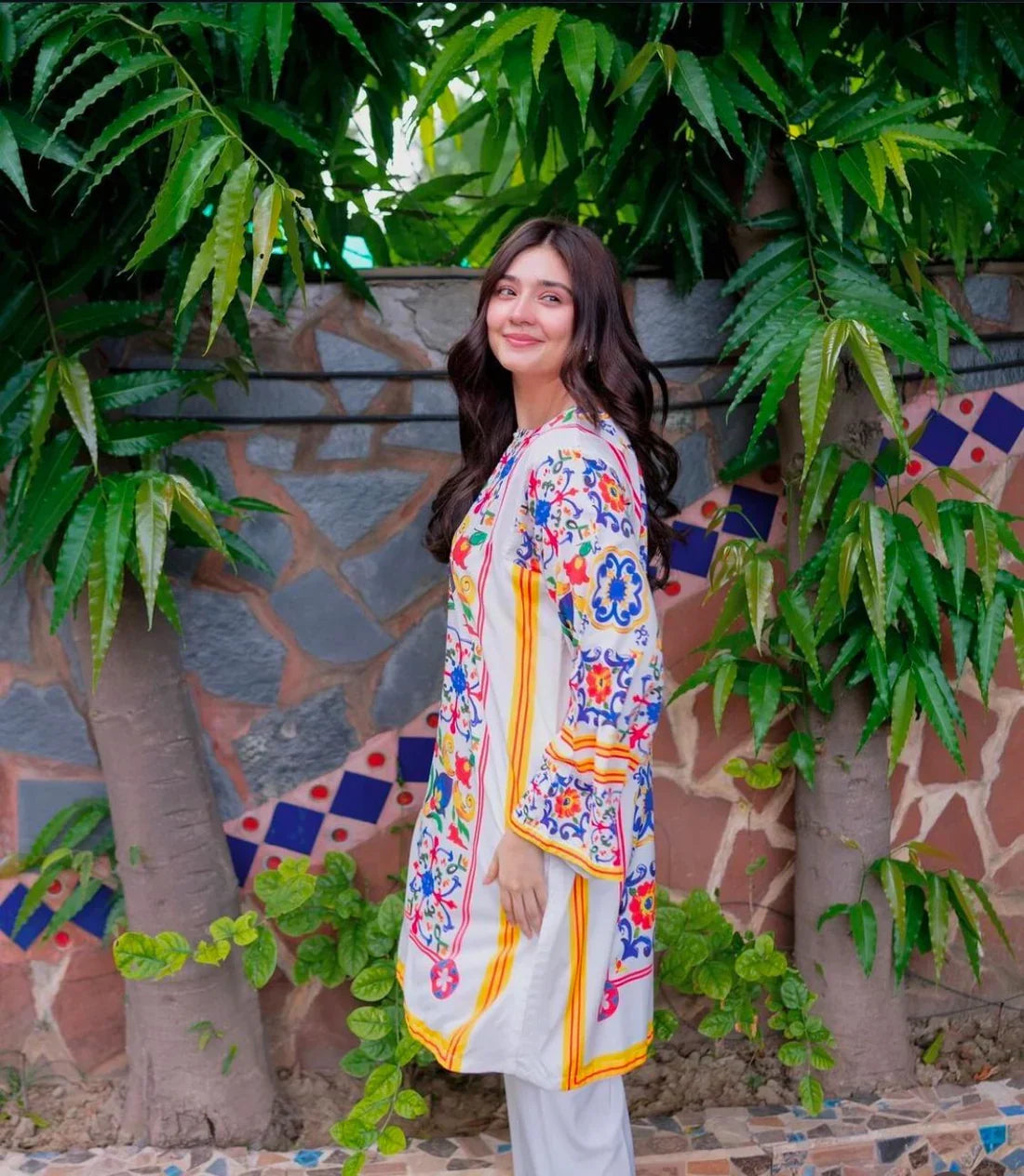 Aiza printed silk 2-piece by NAAZPOSH