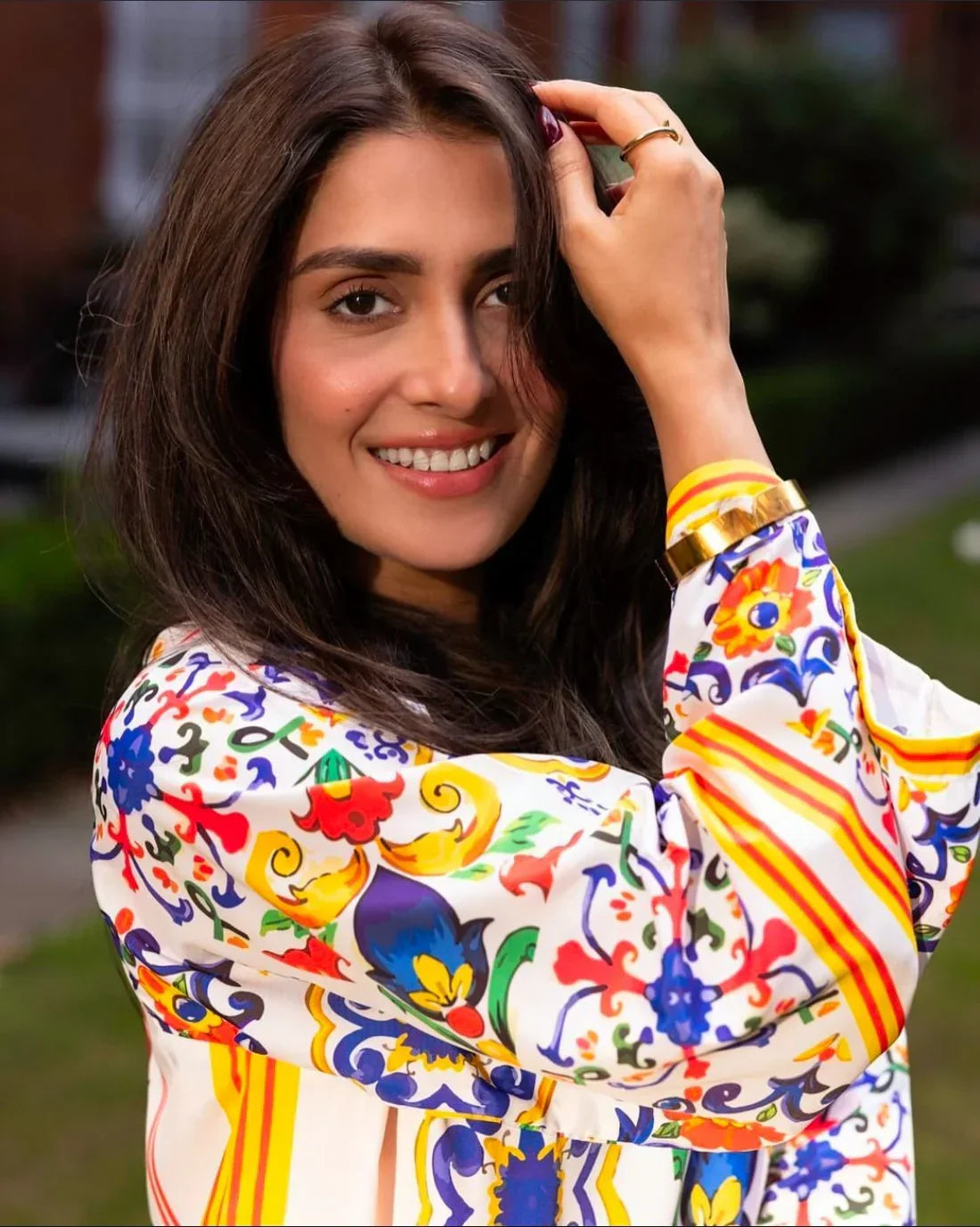Aiza printed silk 2-piece by NAAZPOSH