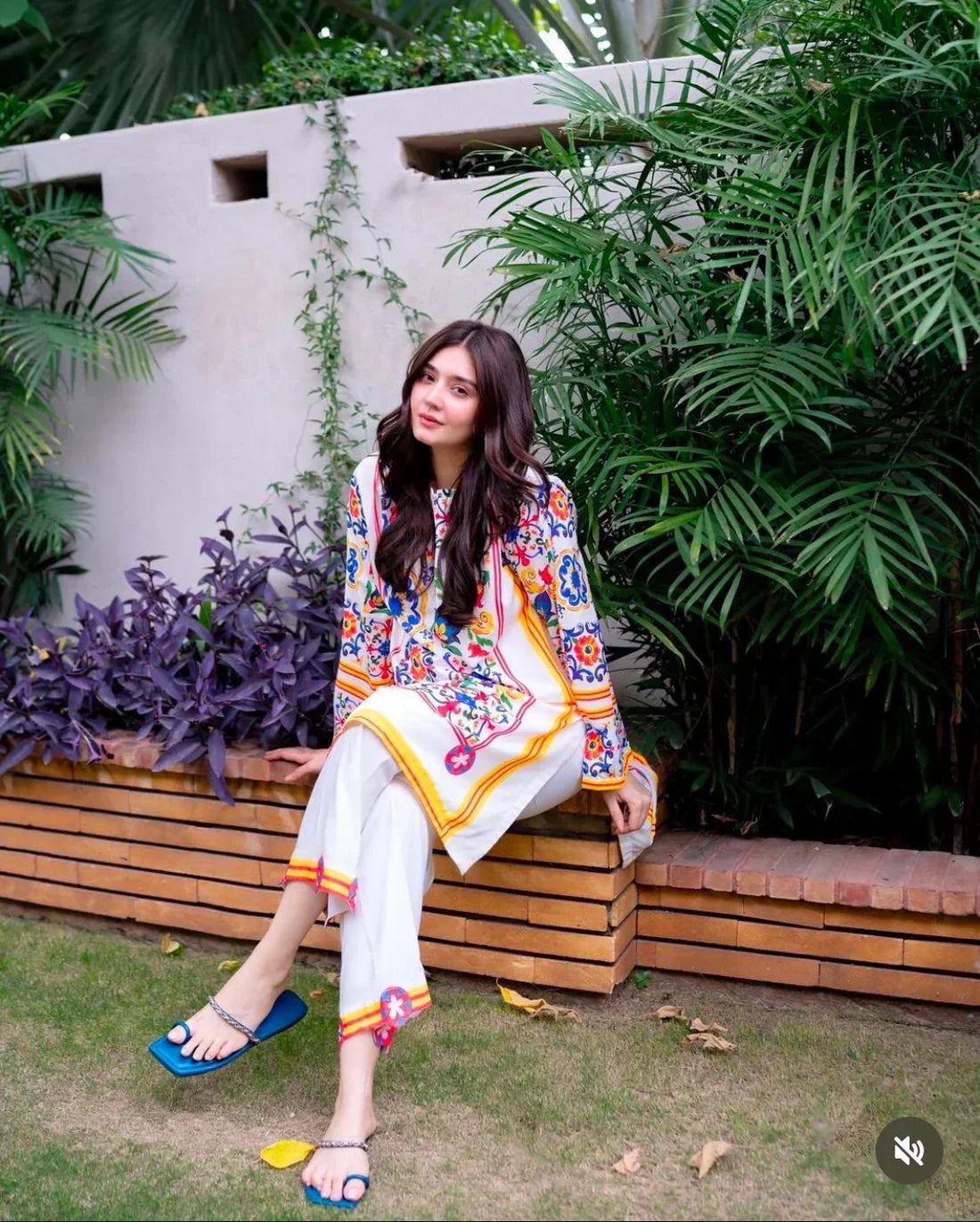 Aiza printed silk 2-piece by NAAZPOSH