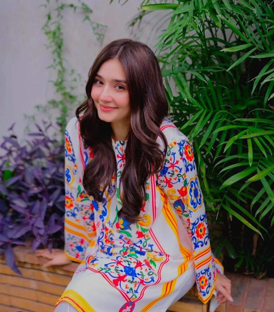 Aiza printed silk 2-piece by NAAZPOSH