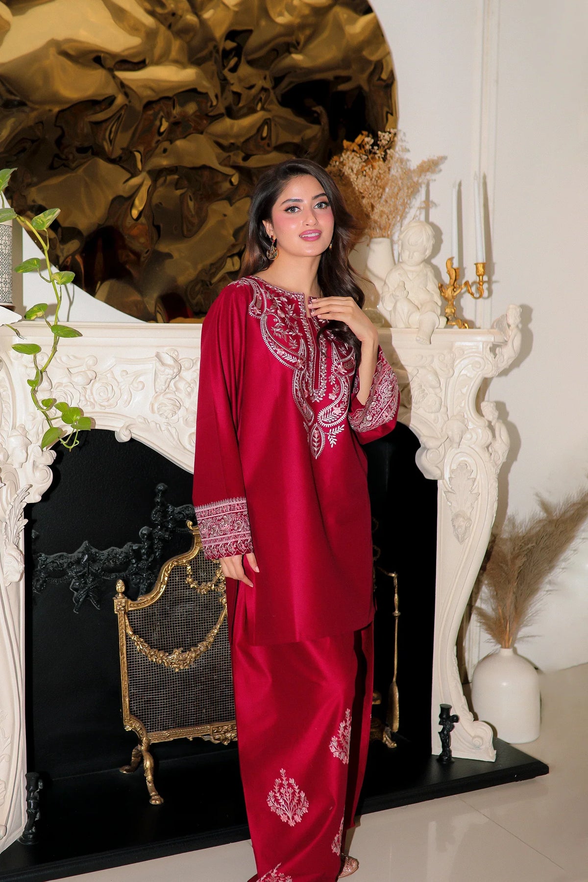 Nisha embroidered lawn 2-piece by NAAZPOSH