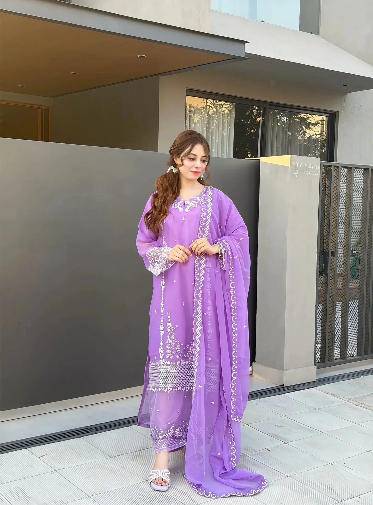 Minsa chiffon 3-piece by NAAZPOSH
