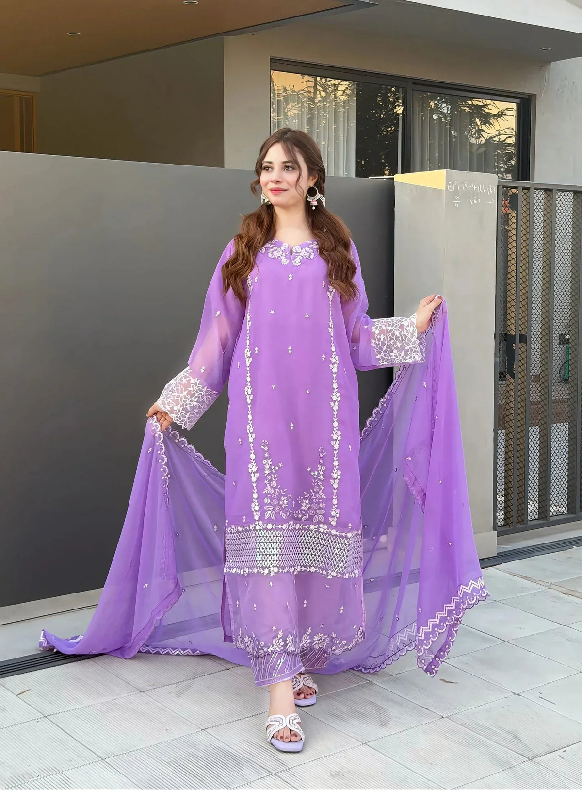Minsa chiffon 3-piece by NAAZPOSH