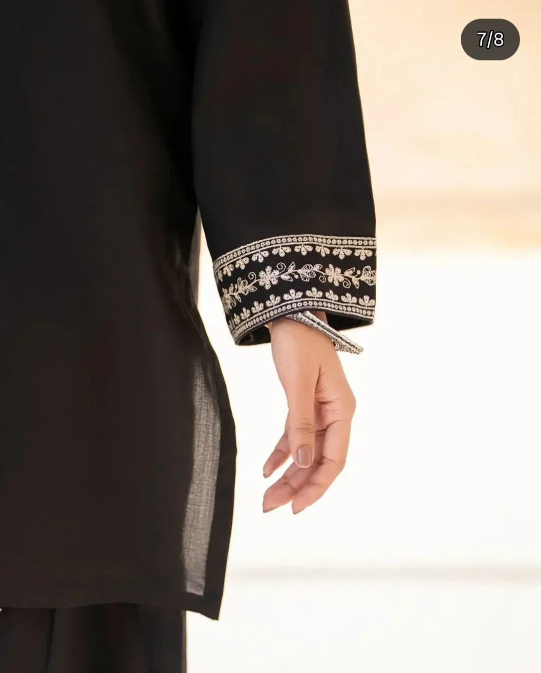 Black Bistro printed cotton stitched suit by NAAZPOSH