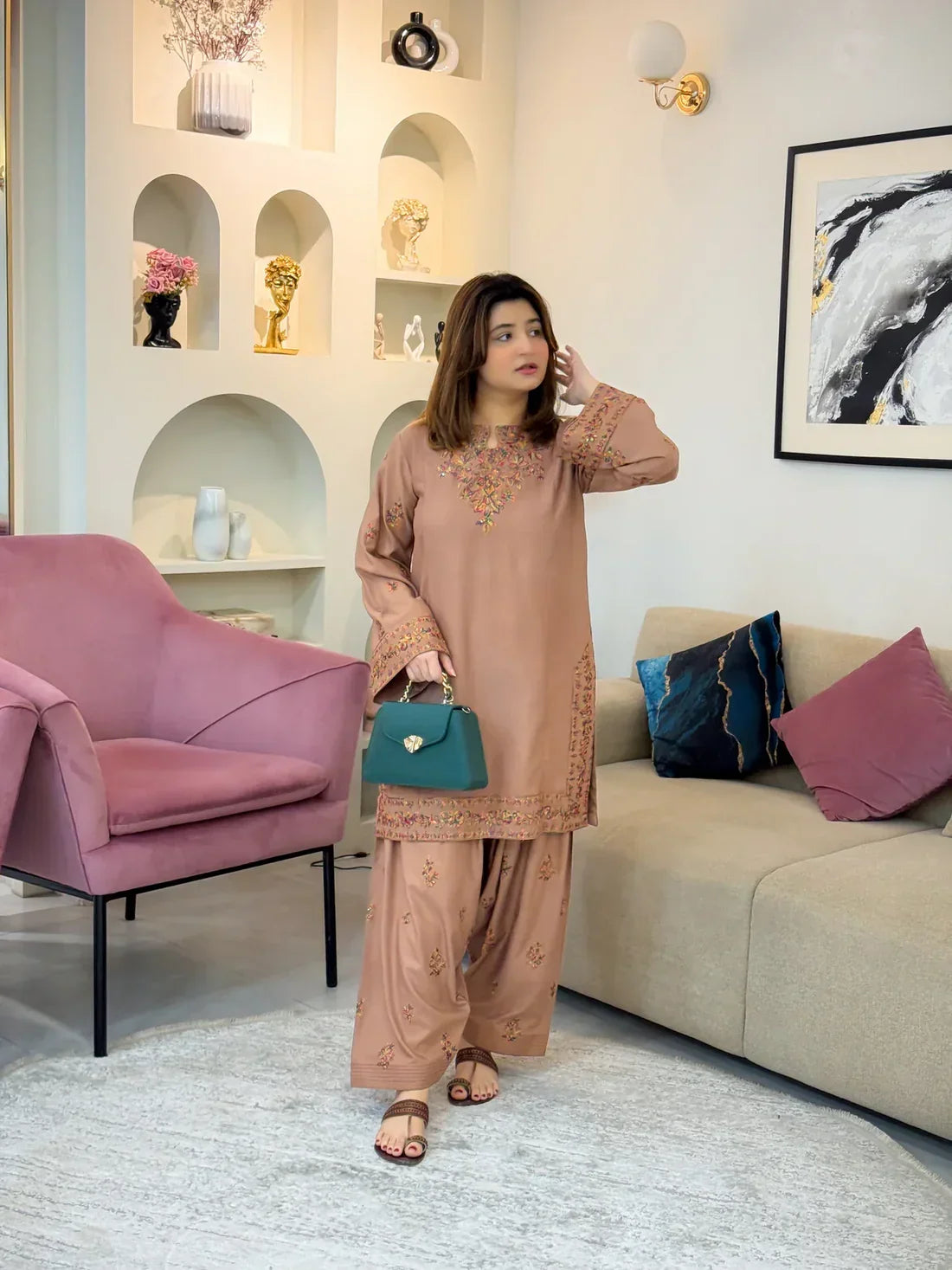 Mahpara embroidered cotton 2-piece by NAAZPOSH